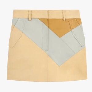 Zara SRPLS Patchwork Skirt Join Life Tanned Leather Large - NWT